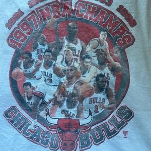 Vintage 1997 Starter XL T-Shirt Chicago Bulls 1996 NBA Championship